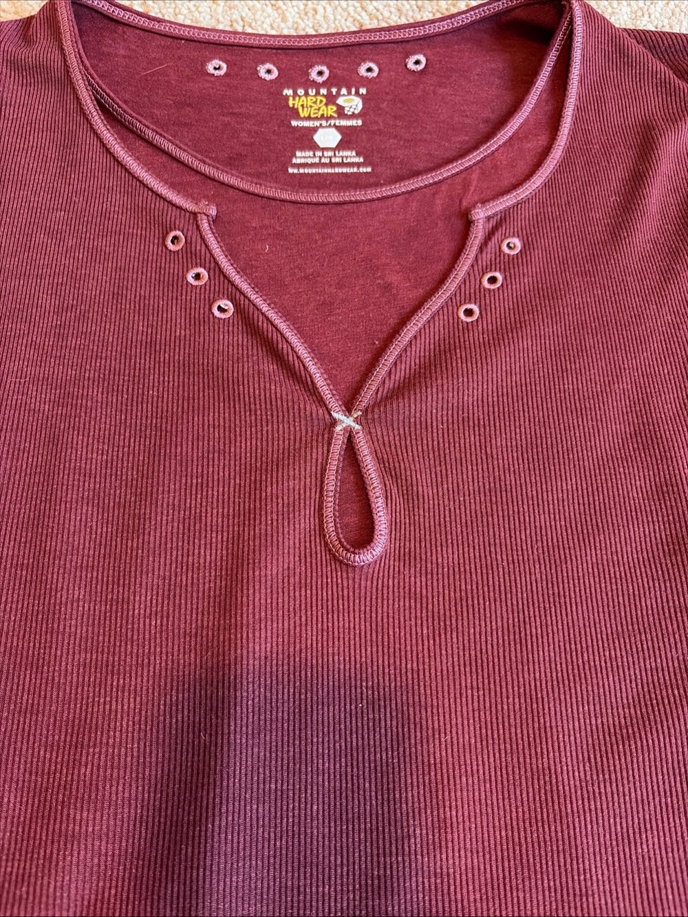 Mountain Hardwear Women's Long Sleeve Top Size L Athletic Casual Wear Wine - Picture 7 of 11